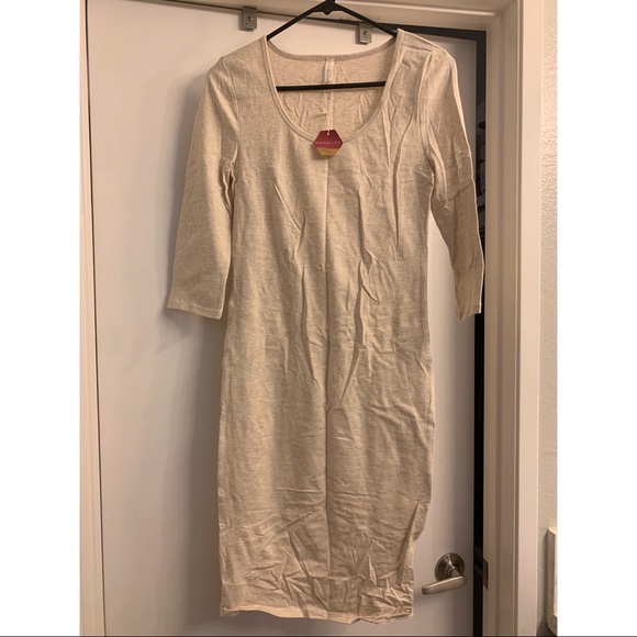 Medium pink blush cream body con dress - Picture 1 of 1